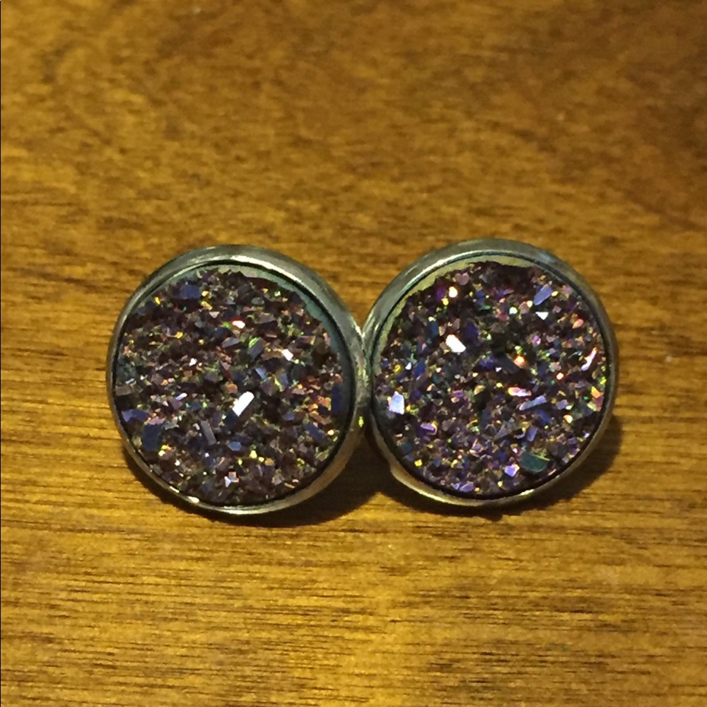 ☀️ XL Fireworks Druzy Earrings